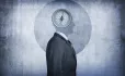 Man In Suit, With Compass In His Head